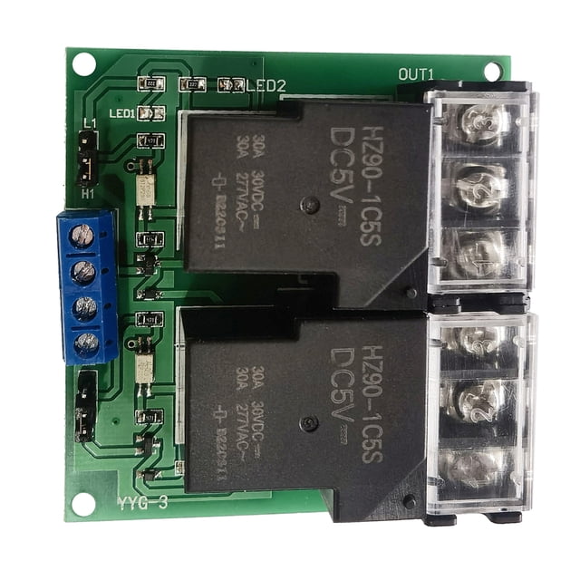 Module de Carte Relais 30A avec Isolation Opticoupleur, Gâchette Haute Basse pour DC 5V, 12V, 24V, Performance Stable, Usage Industriel
