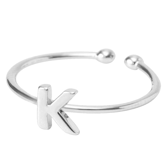 FcBaudy Bagues pour Femmes, Cadeaux pour Femmes Lettre Alphabet Initiale Personnalisée