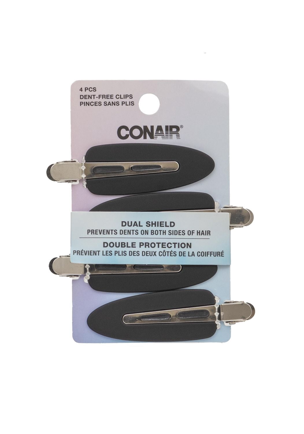 Conair 4 Piece Dual Shield Dent Free Hair Clips Matte Finish