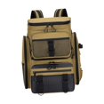 thumbnail image 4 of DYNWAVECA Fishing Backpack Multipurpose Tackle Box Stores for Travel Biking Backpacking Khaki, 4 of 9