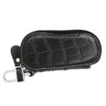 thumbnail image 1 of Esquirla Leather Keychain Unisex Holder Case Cowhide Car Key Chain Organizer Black, 1 of 8