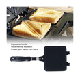 thumbnail image 2 of Appareil à Sandwichs Double Face, Moule à Tarte en Fonte avec Poignée Anti-Brûlure, Équipement de Cuisson pour Feu de Camp Camping Tarte, 2 of 7
