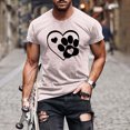 thumbnail image 2 of FAIWAD Men Summer Tops Short Sleeve Round Neck Printed T-Shirts Slim Stretch Workout Tops, 2 of 5