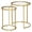 Gold, variant on HOMCOM Set of 2 Nesting Coffee Tables with Metal Base, Round Side Table with Tempered Glass Tabletop for Living Room, Bedroom, Gold