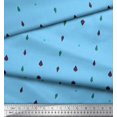 thumbnail image 1 of Soimoi Blue Poly Georgette Fabric Butidar Jamdani Print Fabric by the Yard 42 Inch Wide, 1 of 2