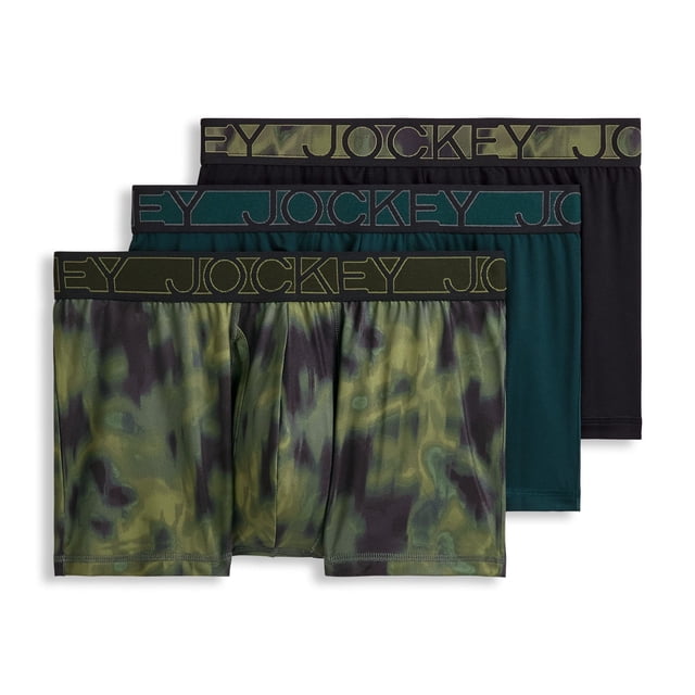 Jockey Men's Active Microfiber 2.5" Trunk - 3 Pack
