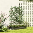 thumbnail image 2 of Outsunny Set of 2 Metal Garden Trellis, Decorative Trellis Panels, Black, 2 of 10
