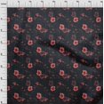 thumbnail image 4 of oneOone Cotton Flex Red Fabric Floral Retro Sewing Craft Projects Fabric Prints By Yard 40 Inch Wide, 4 of 5
