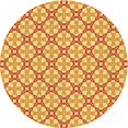 thumbnail image 1 of Ahgly Company Tapis Rond Lavable en Machine Intérieur Transitionnel Orange Rouge Orange, 6 Pieds Rond, 1 of 7