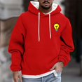 thumbnail image 1 of Styesk Mens Shirts Men Casual Fashion Printed Pullover Drawstring Long Sleeve Hooded Sweatshirts, 1 of 5