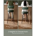 thumbnail image 2 of VASAGLE EKHO Collection - Bar Stools Set of 2, Swivel Counter  Stools with Backs, Synthetic Leather with Stitching, Mid-Century Modern, 30-inch Tall, Forest Green, 2 of 6