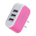 thumbnail image 3 of Universal Candy Color 3 USB charger adapter ; Multi-Port Wall Charger US Plug Wall Adapter Cube Block AC 110-220V 5V, 3 of 4