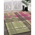 thumbnail image 3 of Ahgly Company Tapis d'Intérieur Lavable à la Machine, Carré, Transitionnel, Framboise Violet, Tapis de Zone, 5 Pieds Carré, 3 of 7
