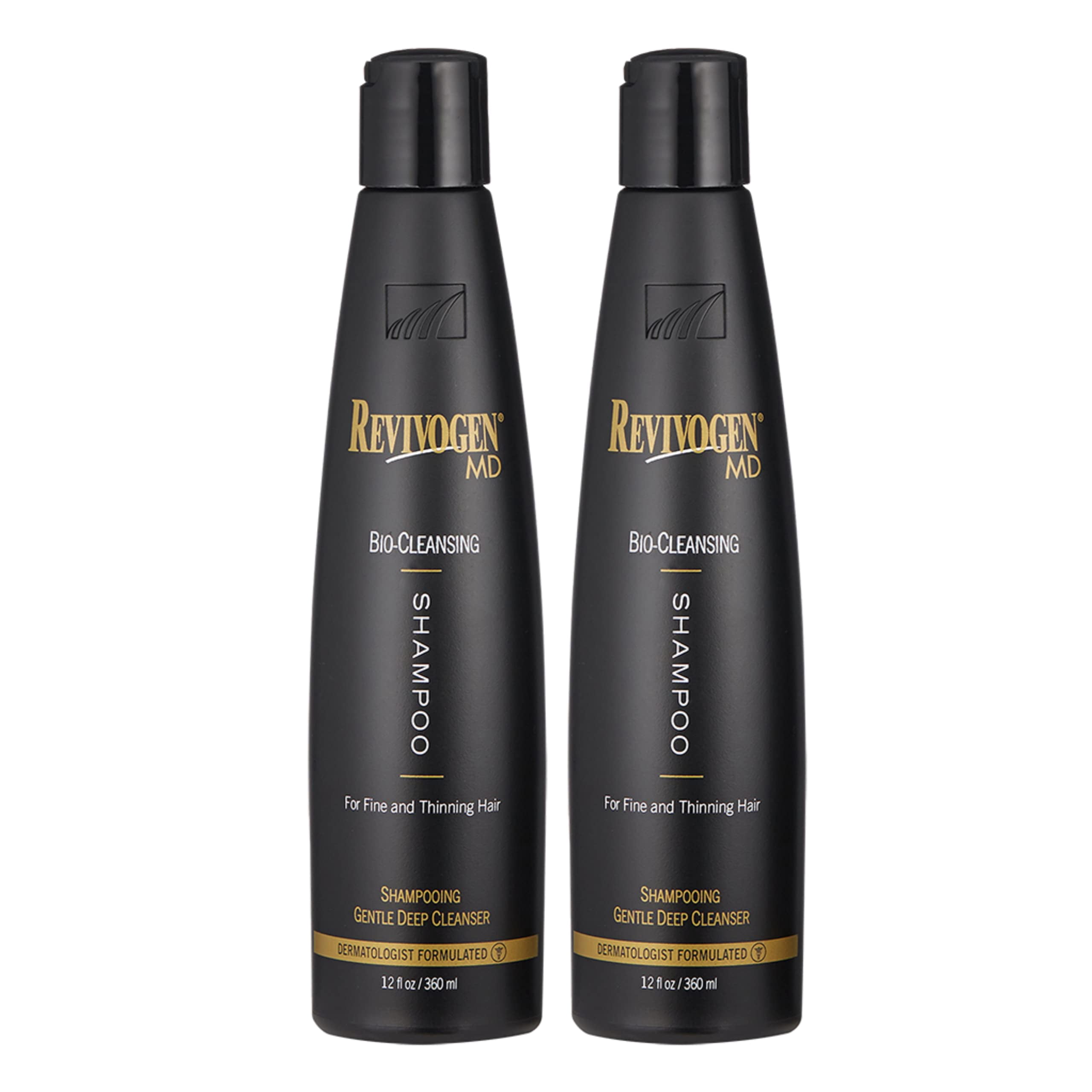Revivogen MD Bio-Cleansing Shampoo for Thinning Hair DHT Blocker Shampoo Hair Loss Shampoo Shampoo Thinning Hair Soothes Scalp Routine Shampoo for Women/Men Hair Loss Hair Shampoo 12oz 2pk
