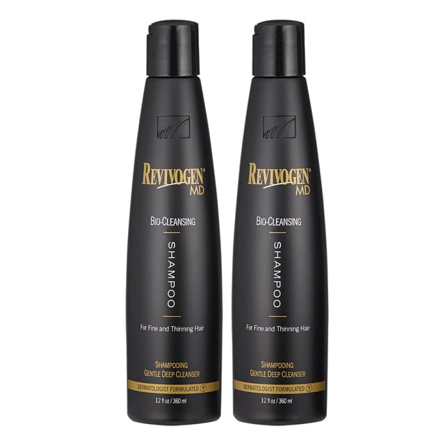 Revivogen MD Bio-Cleansing Shampoo for Thinning Hair DHT Blocker Shampoo Hair Loss Shampoo Shampoo Thinning Hair Soothes Scalp Routine Shampoo for Women/Men Hair Loss Hair Shampoo 12oz 2pk