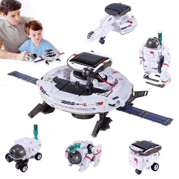 Solar Robot Toys for Kids Ages 8-12, STEM Projects 6-in-1 Science Kits DIY