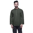 thumbnail image 1 of Atasi Long Sleeve Kurta For Men Solid Mandarin Collar Ethnic Shirt, 1 of 6