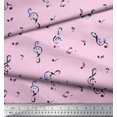 thumbnail image 2 of Soimoi Moss Georgette Tissu Notes Instrument de Musique Décor Tissu Imprimé Yard 42 Pouces de Large, 2 of 5
