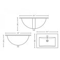thumbnail image 4 of American Imaginations 24-in. W 1 Hole Ceramic Top Set In White Color - Overflow Drain Incl. AI-33235, 4 of 9