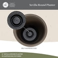thumbnail image 3 of The HC Companies Pot Rond Auto-Arrosant Sevilla avec Disque Interne 12 Pouces, Pierre Cottage, 3 of 7