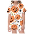 thumbnail image 5 of WEAIXIMIUNG Children's Leisure Printed Button Collar Short Sleeved Top Shorts Pajama Set 6-7 Years, 5 of 5