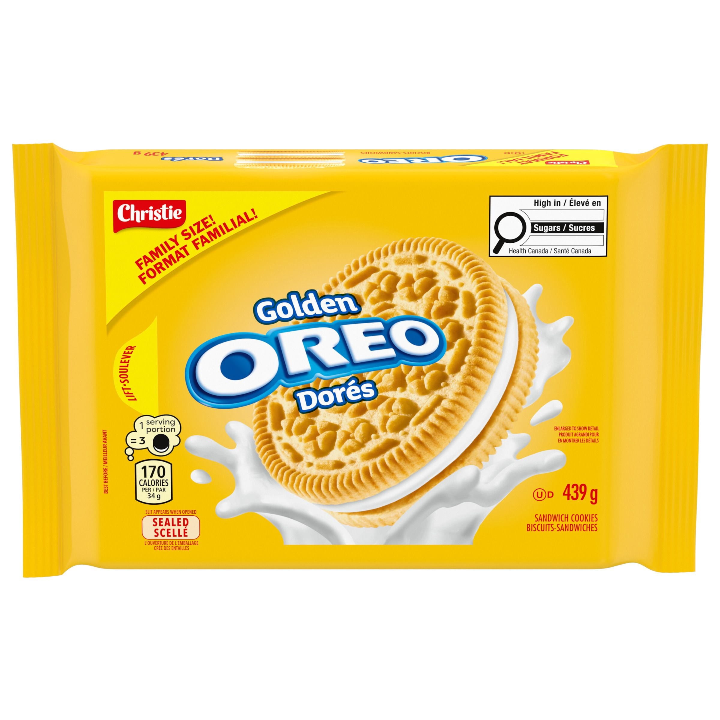 OREO Golden Vanilla Sandwich Cookies, Family Size