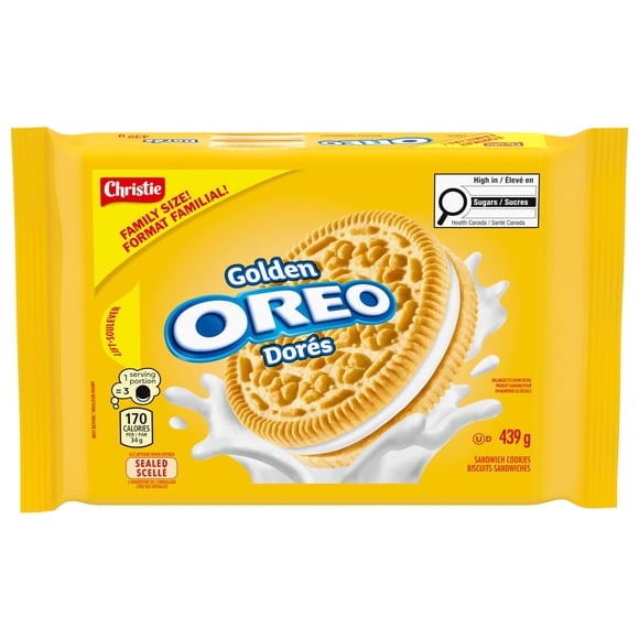 OREO Golden Vanilla Sandwich Cookies, Family Size
