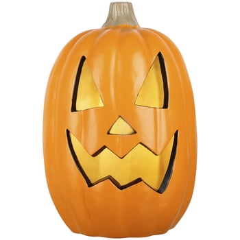 Lanterne Jack-O'-Lantern effrayante moulée par soufflage - 16 pouces