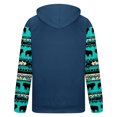 thumbnail image 4 of Penkiiy Chandail à Capuche Mode Hommes Femmes Manches Longues Aztec Impression 3D Chandail 3TG Bleu Foncé, 4 of 4
