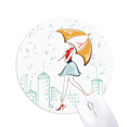 thumbnail image 1 of Parapluie Pluie Dame Ville Robe Tapis de Souris Confortable Jeu Tapis de Bureau, 1 of 2