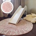 thumbnail image 3 of GUOOL Baby Round Rug Carpets Learning Play Mat Educational Non-Slip Kids Rugs pink 120cm, 3 of 9