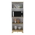 thumbnail image 4 of FM FURNITURE Brussel Armoire de Garde-Manger pour Micro-Ondes à 2 Portes en Bois d'Ingénierie, Blanc, 4 of 7