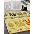 thumbnail image 3 of Ahgly Company Machine Washable Indoor Rectangle Transitional Dark Golden Rod Brown Area Rugs, 5' x 8', 3 of 7