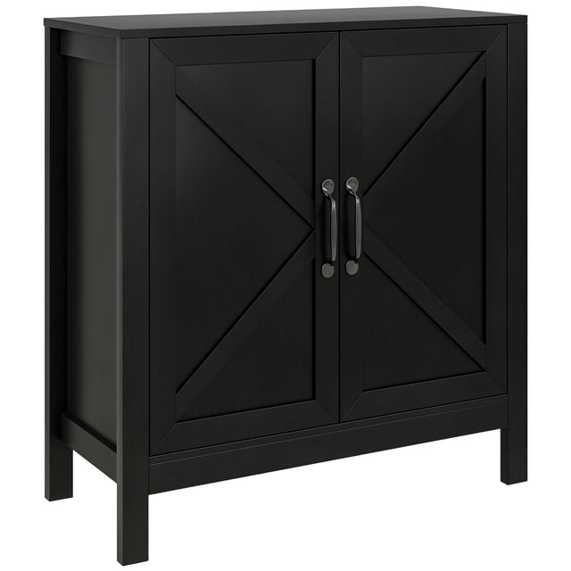 HOMCOM Armoire de Rangement, Buffet Bahut avec Tablette Réglable, Noir