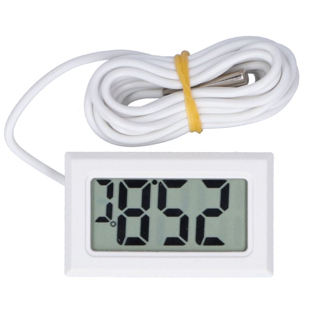 Digital Hygrometer,, Impact Resistance Digital Temperature Meter, LCD Display For Greenhouse For Garden For Smart Home For Humidors White