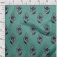 thumbnail image 2 of oneOone Viscose Jersey Fabric Leaves & Floral Block Printed Craft Fabric BTY 60 Inch Wide, 2 of 6