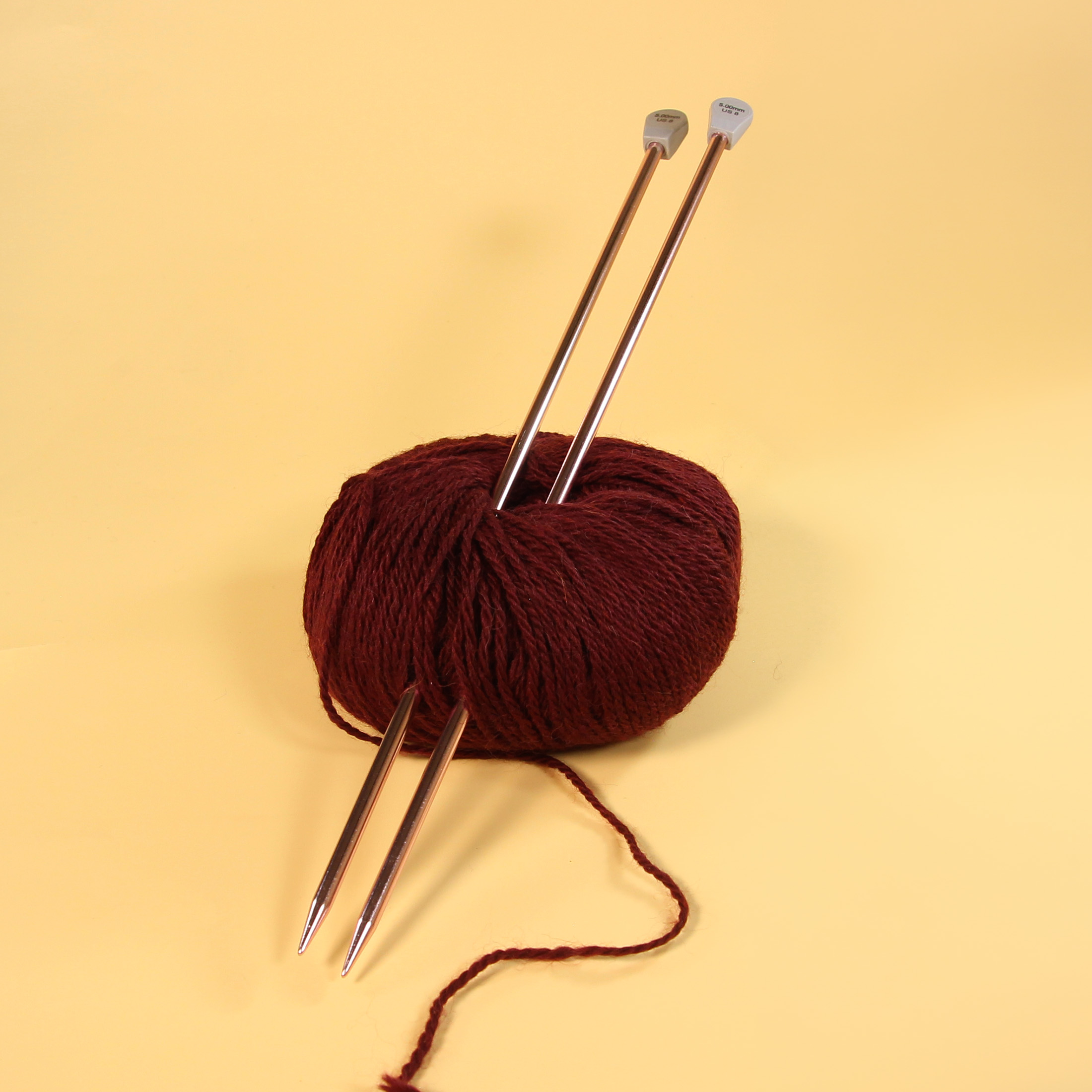 LOVE KNITTING Aiguilles à tricoter droites en aluminium, 30 cm (12 po), 3 mm (US 2)