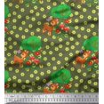 thumbnail image 1 of Soimoi Poly Georgette Fabric Floral,Tree & Deer Kids Print Fabric by The Yard 52 Inch Wide, 1 of 3