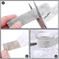 thumbnail image 4 of LNGOOR 5 Rolls Super Self Adhesive Art & Craft Tape with 2 mm Rhinestones Strips Sticker(Silver), 4 of 7