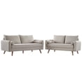 thumbnail image 2 of Modway Revive 2-Piece Fabric Upholstered Sofa and Loveseat Set in Beige, 2 of 9