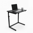 thumbnail image 4 of Tinymod C-Shaped Sofa Side Table for Couch & Bed, Height Adjustable Laptop Table, Black, 4 of 7