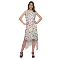 thumbnail image 1 of Moomaya Robe Mi-Mollet Sans Manches pour Femmes avec Encolure Licou Vêtements d'Été, 1 of 5
