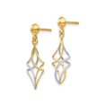 thumbnail image 4 of 10K Yellow and White Gold Polished Dangle Twist Earrings, 4 of 4