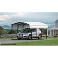 thumbnail image 1 of Steel Carport 10 x 29 x 7 ft. Galvanized Black/Eggshell, 1 of 8
