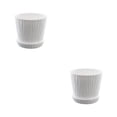thumbnail image 4 of kurtrusly Modern Decorative Flower Pots Easy To Maintain Various Colors And Sizes white L pot+L tray 2Set, 4 of 6