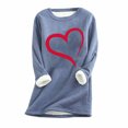 thumbnail image 1 of Birdeem Womens Large Loose Raglan Top Thickened and Velvet Lamb Wool Warm Underlay, 1 of 1