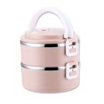 thumbnail image 1 of Insulated Lunch Box Stackable Stainless Steel Food Container Leakproof Adult Kids Large Lunchbox  Blue  Dual-Layer, 1 of 10