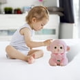 thumbnail image 4 of Monkey Plush Toy Holding Peach, Realistic Stuffed Animal with Soft Material, Kids’ Cuddle Companion, 4 of 8