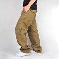 thumbnail image 4 of Birdeem Mens Solid Multi-Pocket Washed Overalls Outdoor Casual Pants Trousers, 4 of 10