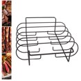 thumbnail image 4 of Rib Smoking Rack, Hold 4 Ribs Rib Rack Air Circulation  For Barbecuing, 4 of 8